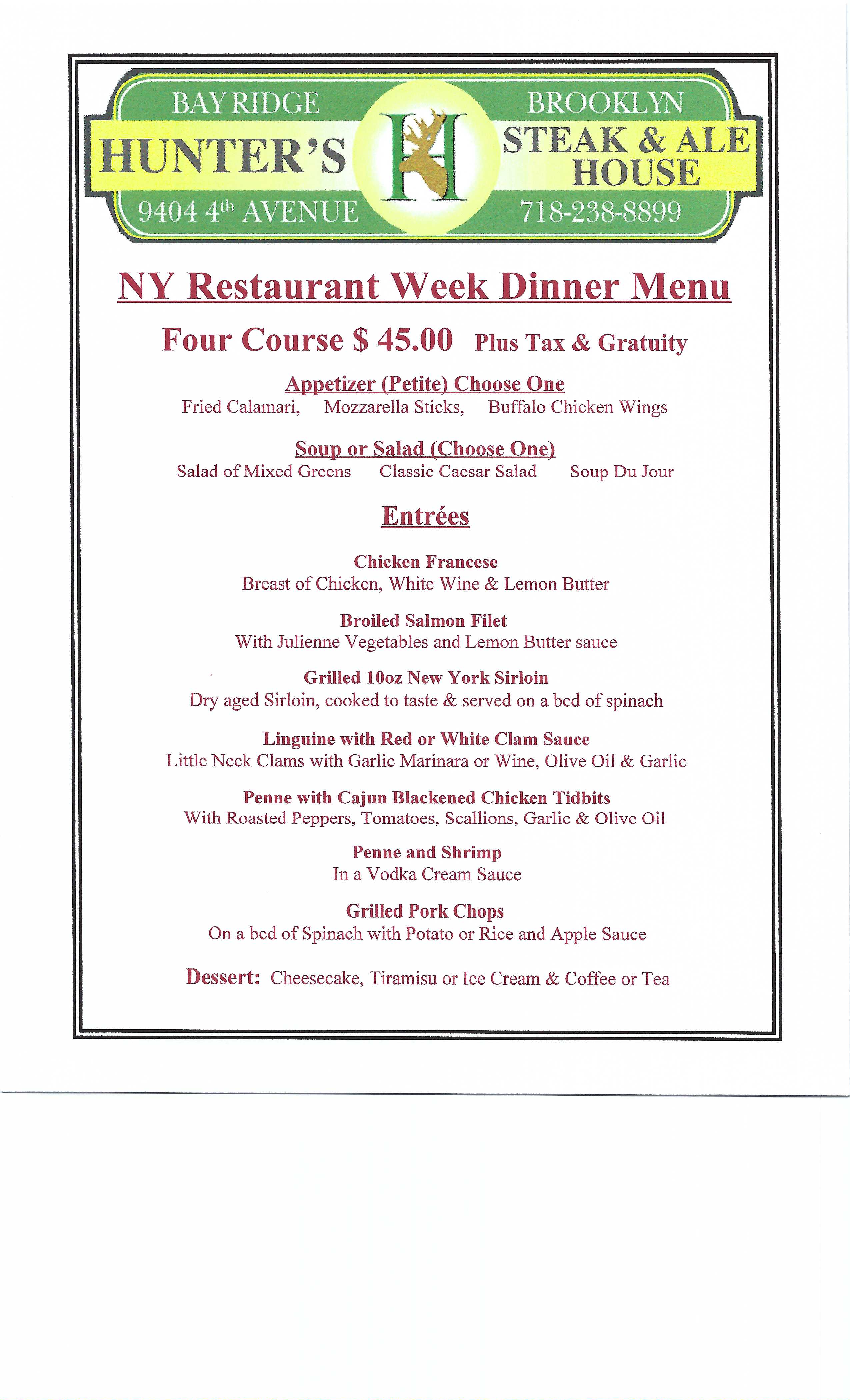 Hunter's Steak House Home